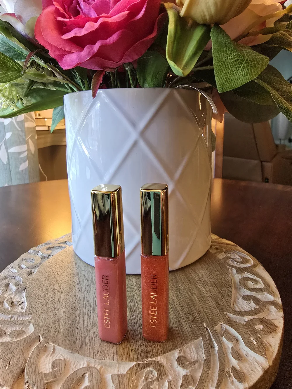 Estee Lauder Lipstick - 09 Rock Candy Shimmer & 48 Blazing Coral Sparkle